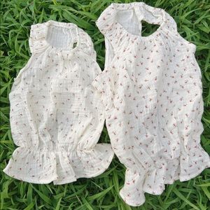 Cute Dog Clothes White With Roses Top